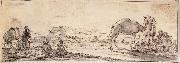 Denon Drawing the Ruins at Hierakonpolis
